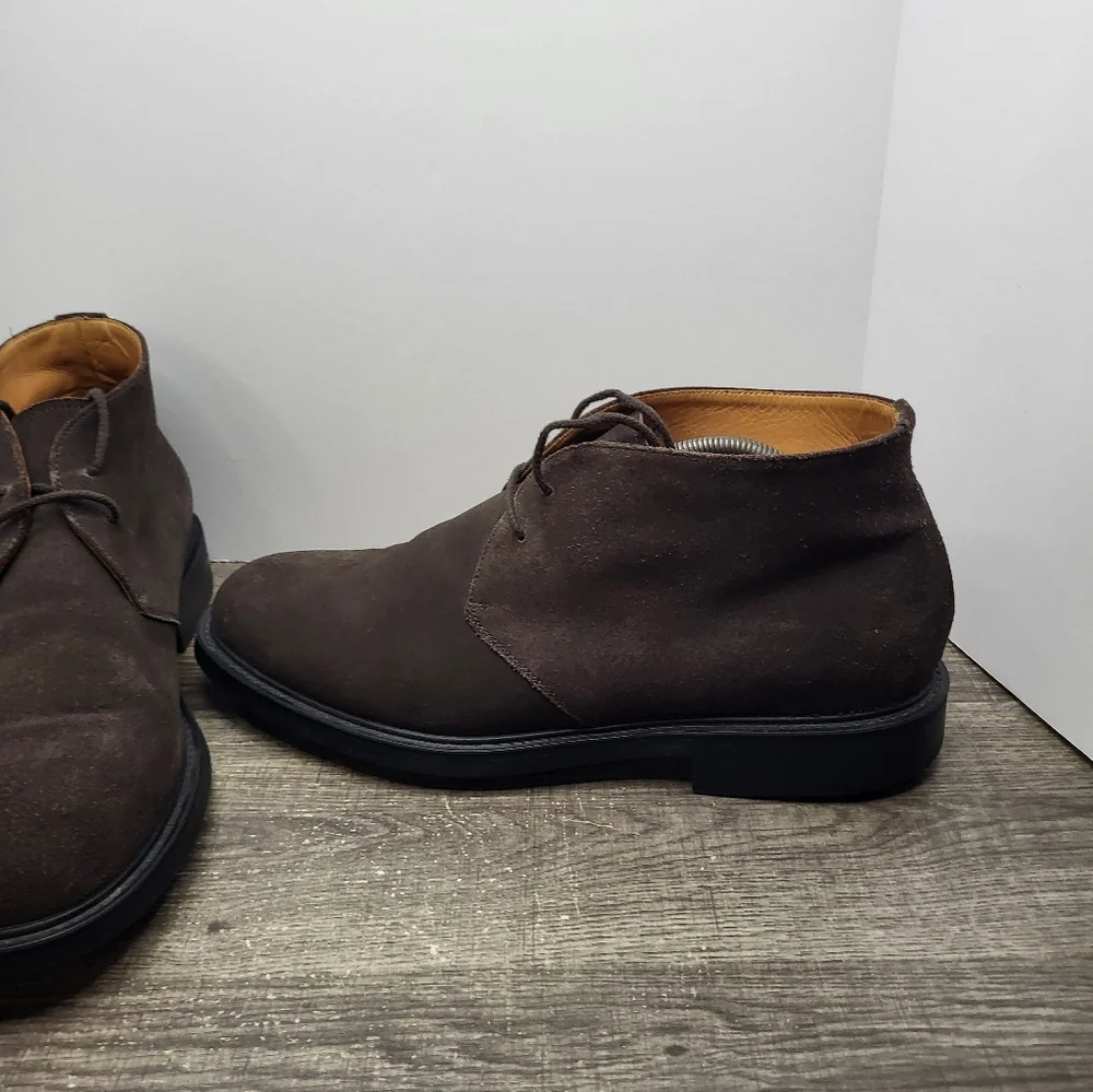 Lanciotti De' Verzi Brown Sude Boots Made in Italy US size 11.5 EU 44.5